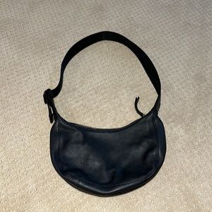 Baggu Small Leather Crescent Bag